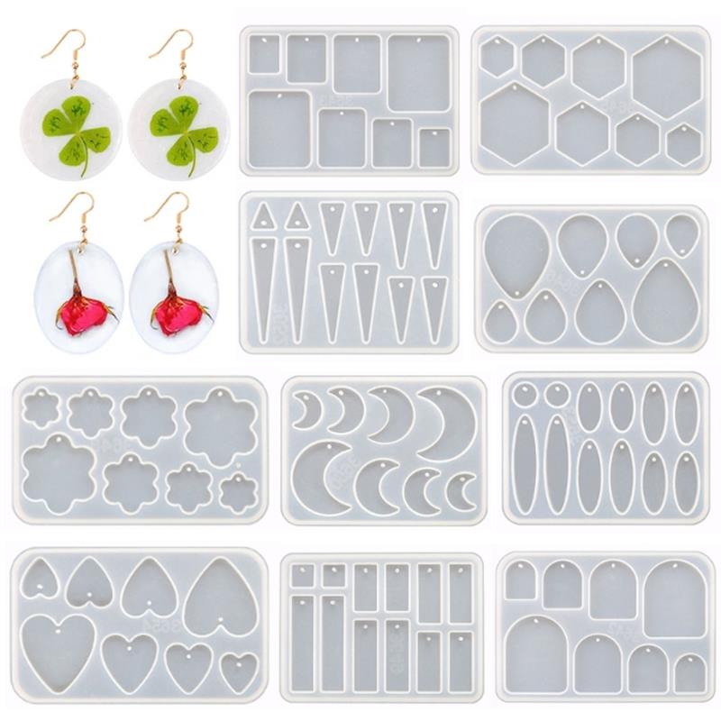 Resin Art Tool Kit - Molde de silicona para pendientes, molde