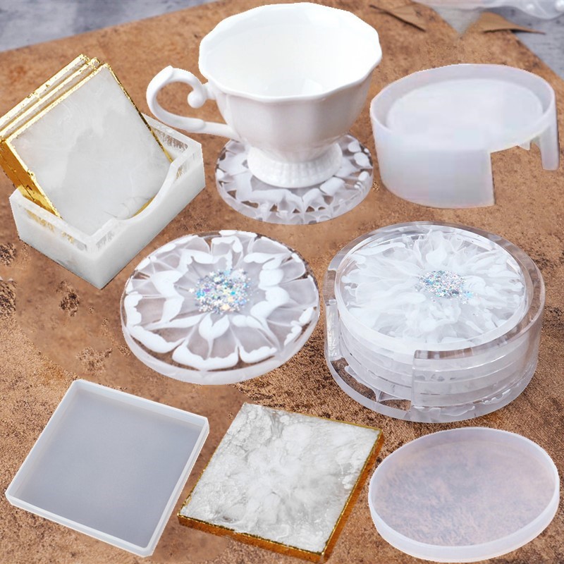 Resin Art Tool Kit - SNASAN Molde de silicona para posavasos