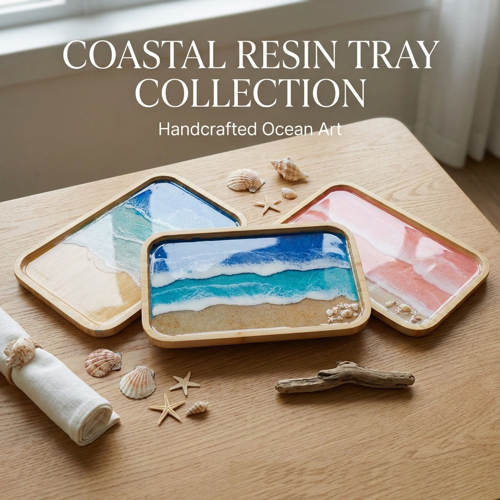 Resin Art Dining Table - Bandeja Decorativa de Resina Epoxi con