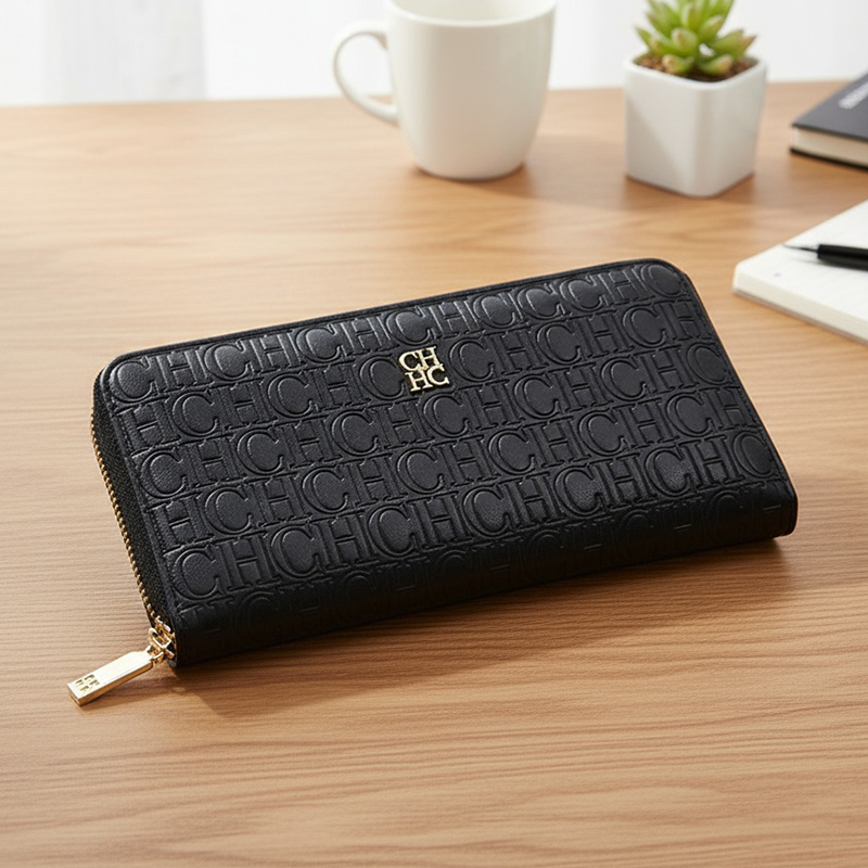 Resin Art Logo - Cartera Elegante CH con Cierre de