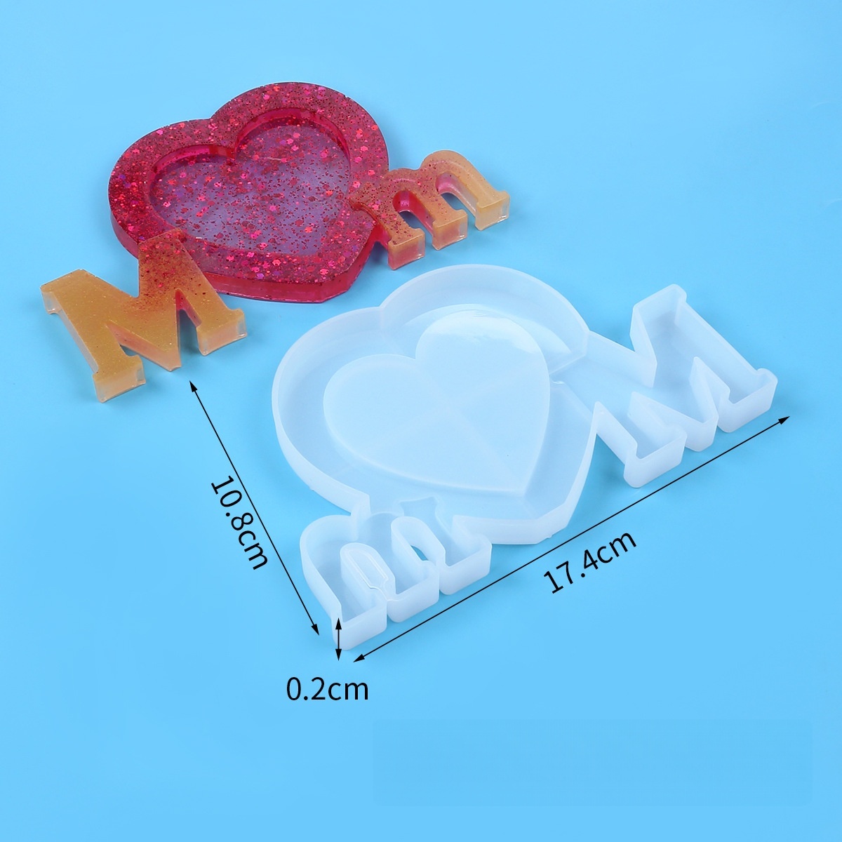 Molde de Silicona con Letra Mm - Resin Art Tool Kit reseña y precio