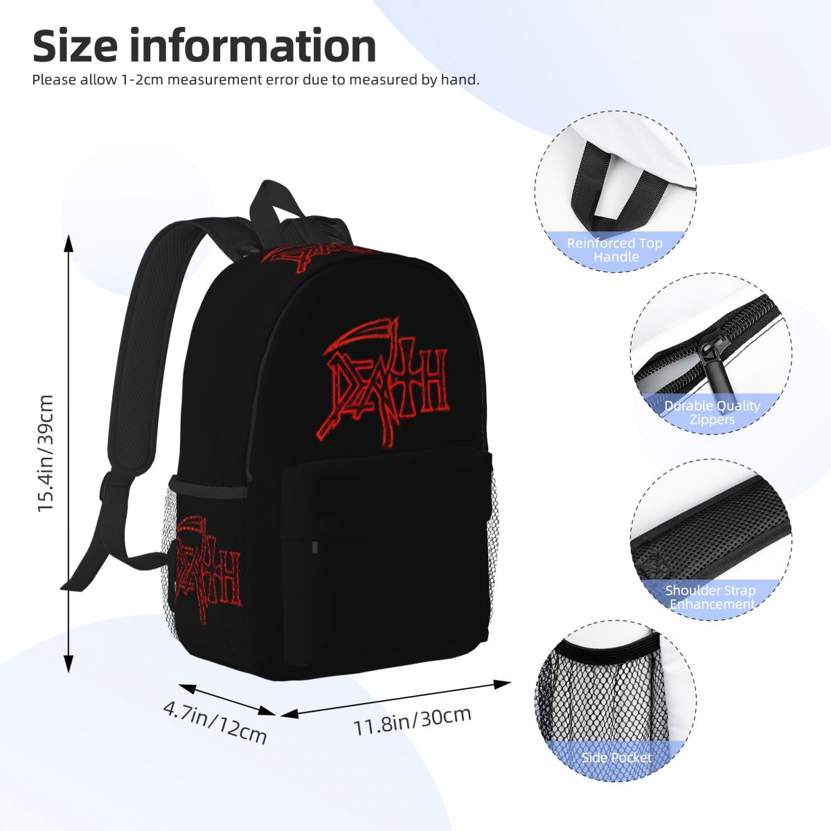 Mochila con logotipo de Death  - Resin Art Logo reseña y precio