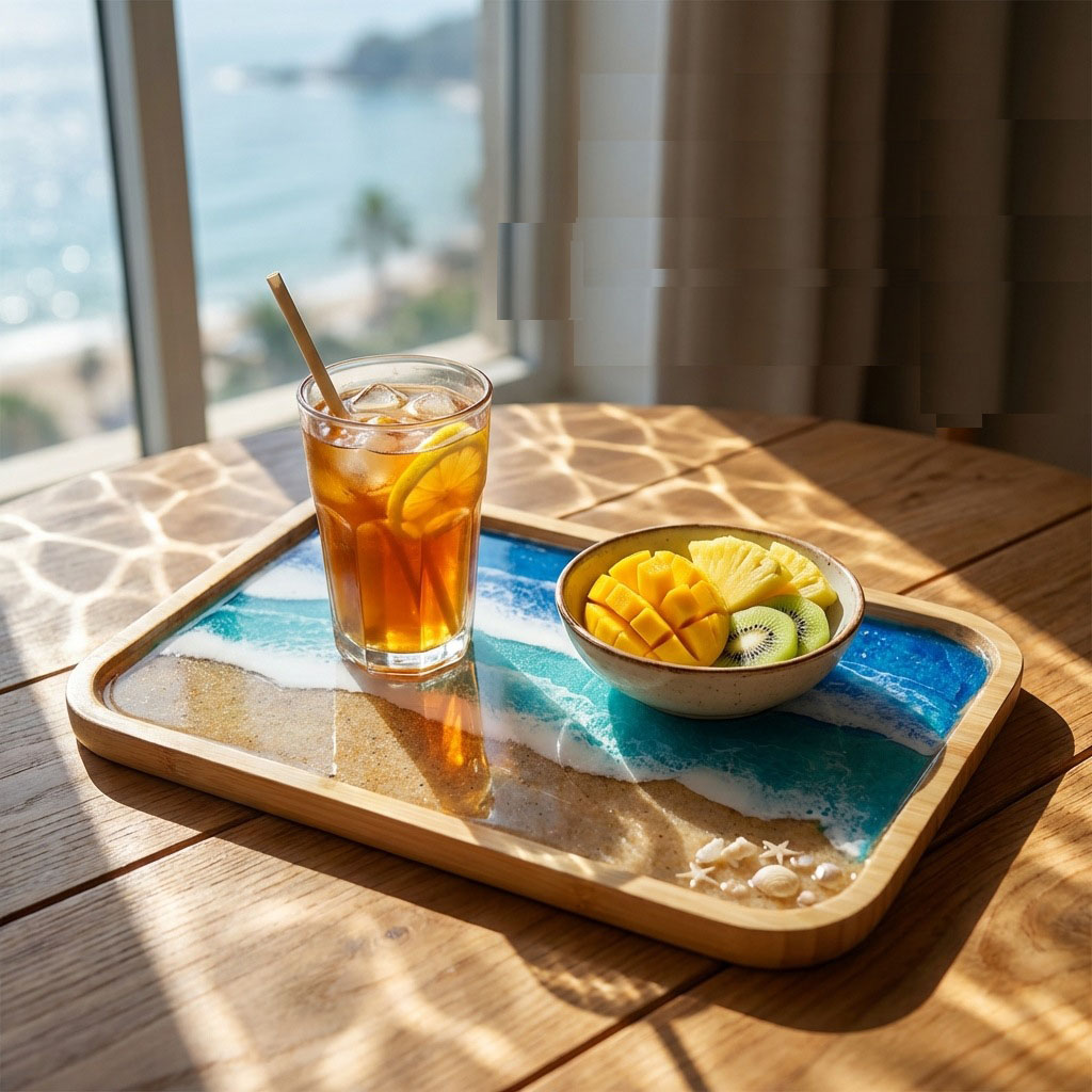 Bandeja Decorativa de Resina E - Resin Art Dining Table reseña y precio
