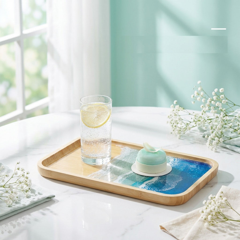 Bandeja Decorativa de Resina E - Resin Art Dining Table reseña y precio