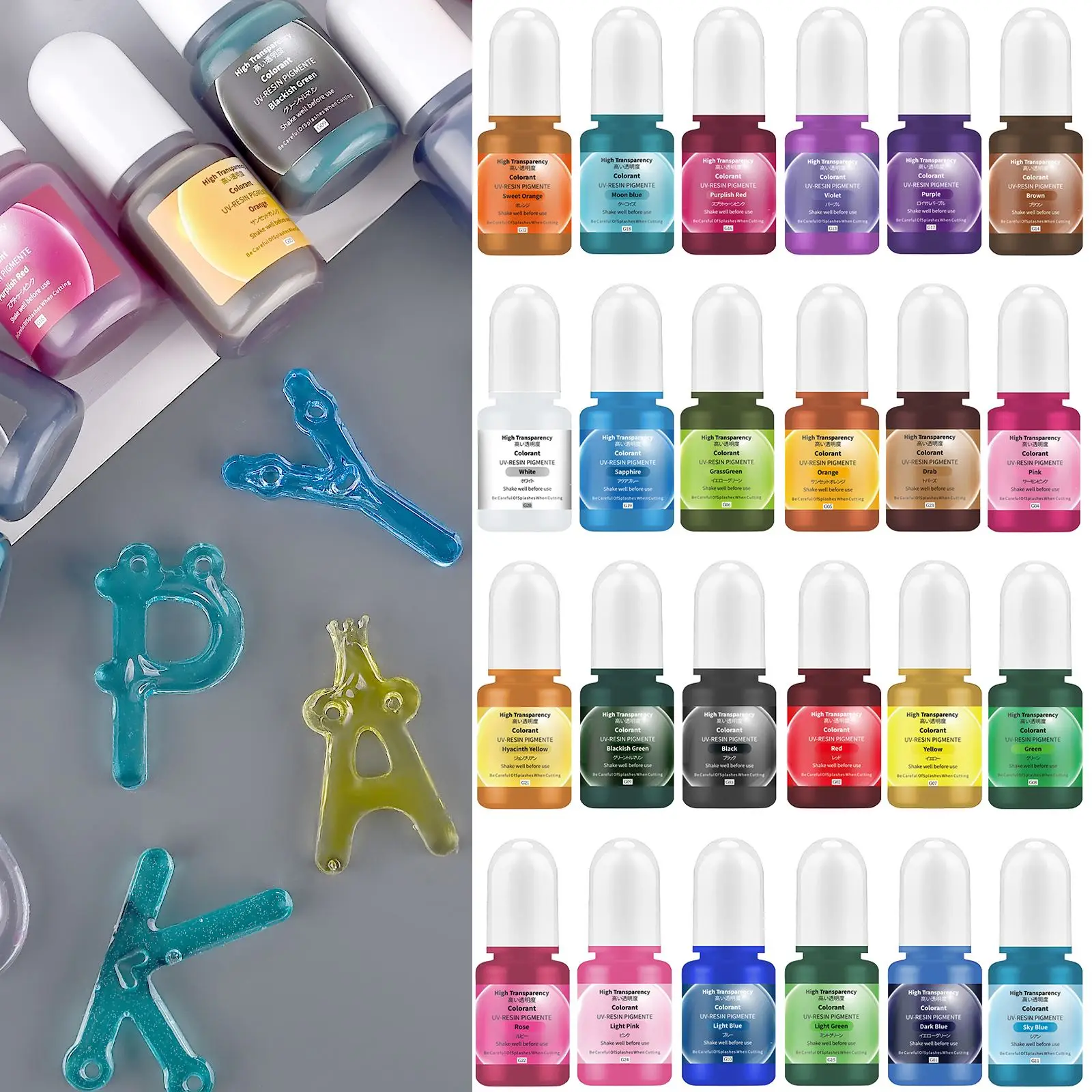 24 colores 5ml pigmento de res - Resin Dye Opaque reseña y precio